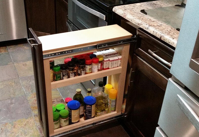 Kitchen Cabinet Pull Out Shelf, Pull Out Spice Rack